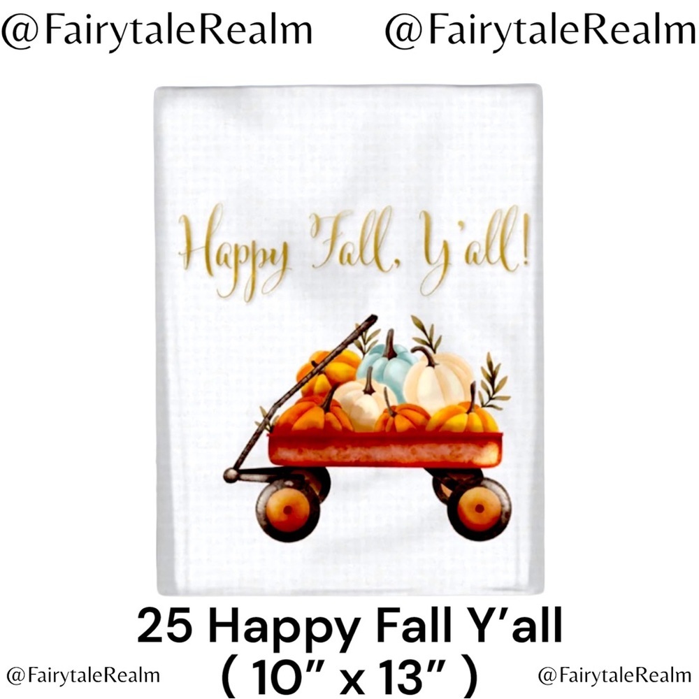 10”x13” Happy Fall Y’all ( 25 ) Poly Mailers, Shipping Envelopes, Gift Bags